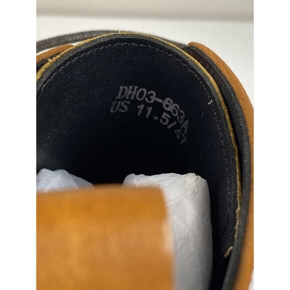 DOCKORIO Mens Motorcycle boots 100% Leather Brown Casual Dress DH03-663A 11.5 main image 7